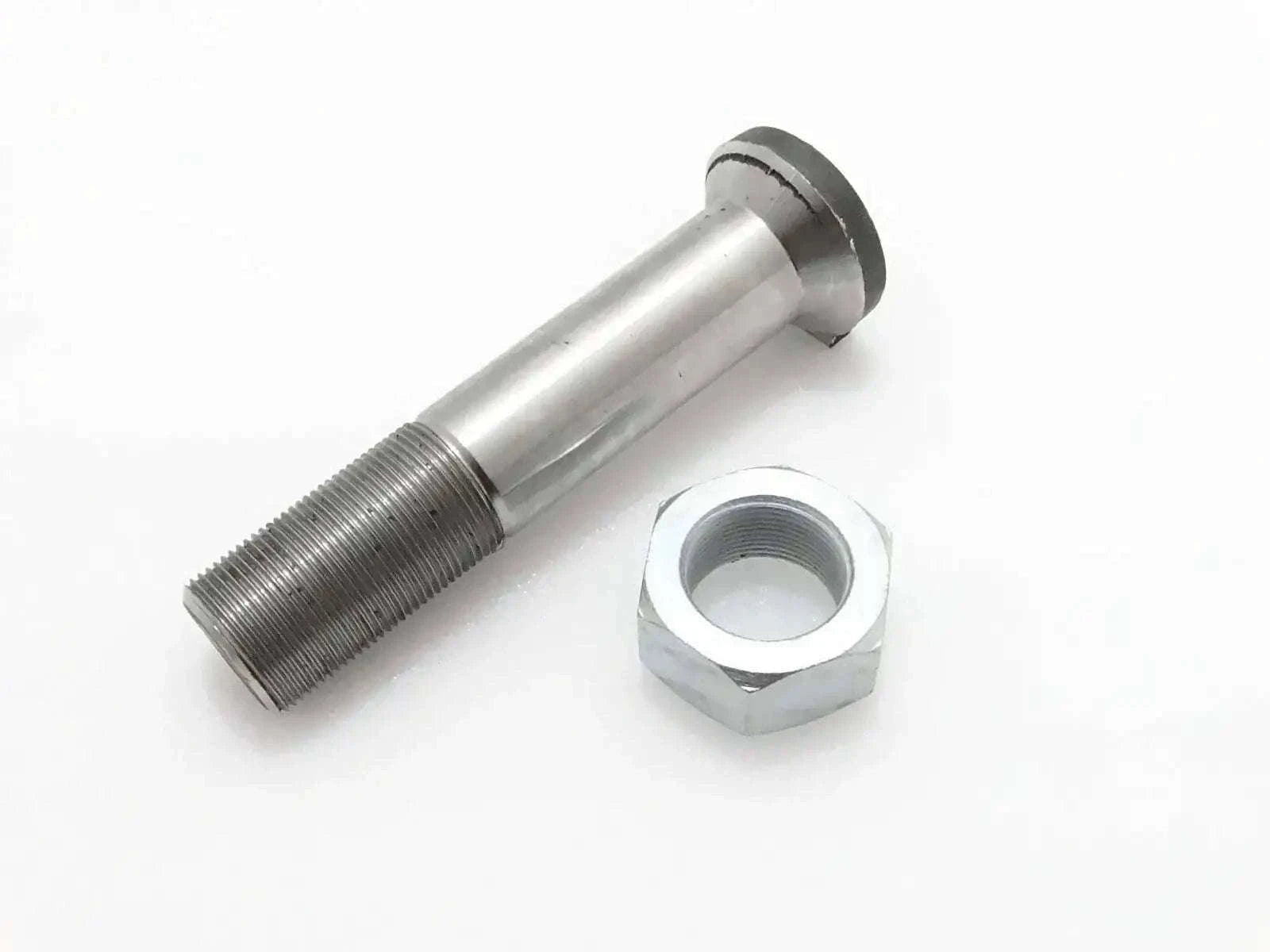 Hydraulic clamp bolt and hex nut, silver metal