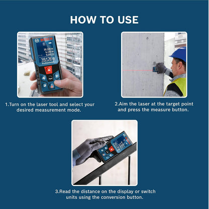 BOSCH GLM 400 Laser Distance Meter 40m Range Digital Measuring Tool StellerGear