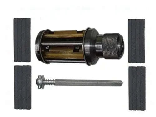 Cylinder engine hone kit with two abrasive stone pads and guide rod handle