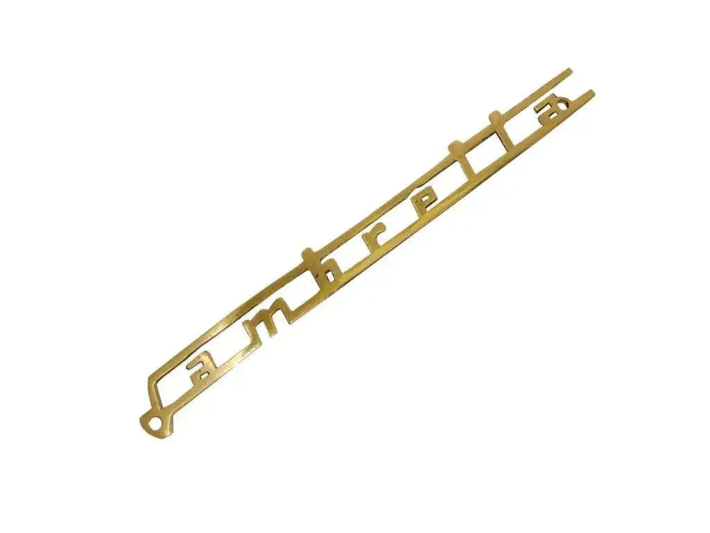 Brass Script Legshield Badge for Lambretta LI Model - StellerGear