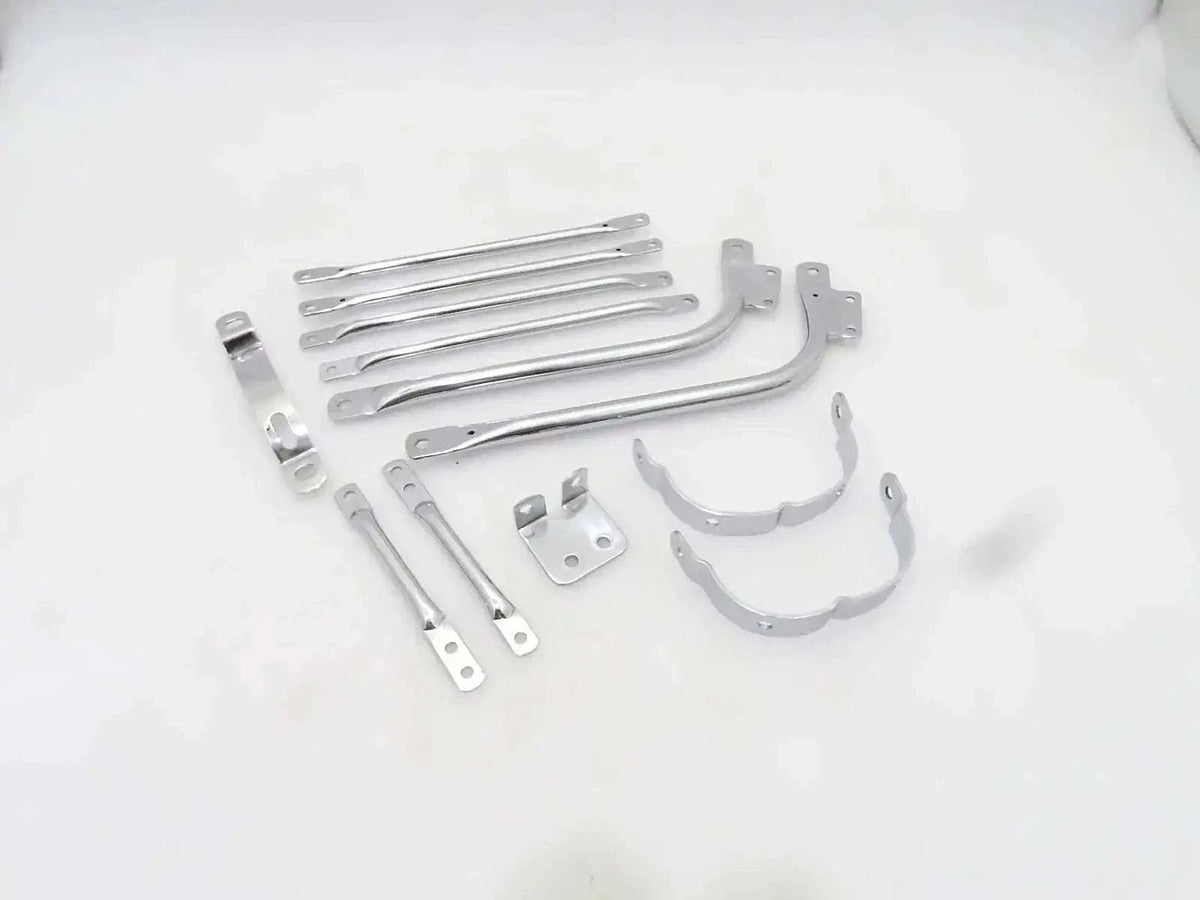 BSA A7 A10 SUPERROCKET GOLDSTAR FRONT AND REAR MUDGUARD STAYS SET CHROMED - StellerGear