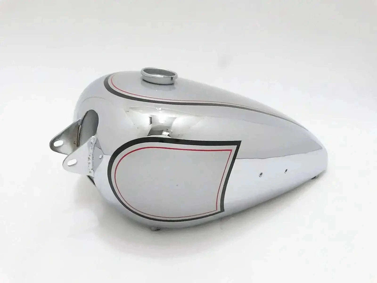 BSA B31 SILVER PAINTED CHROME PETROL TANK (Reproduction) - StellerGear