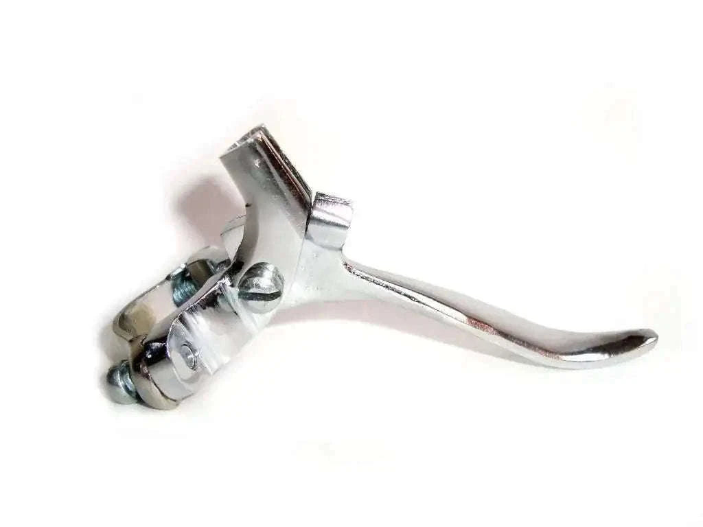 Chromed brass decompressor lever assembly with chrome lever and mounting bracket