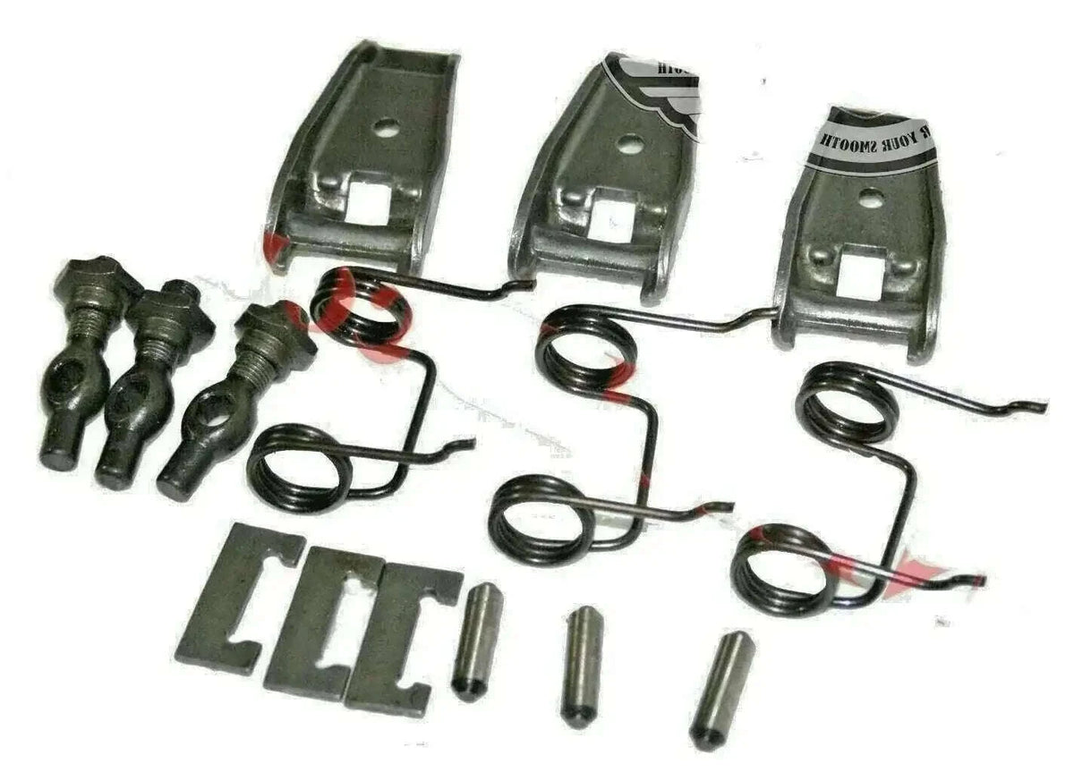 Clutch pressure repair kit parts set including springs, brackets, bolts, and pins for Willys MB Ford GPW CJ2A Jeep.