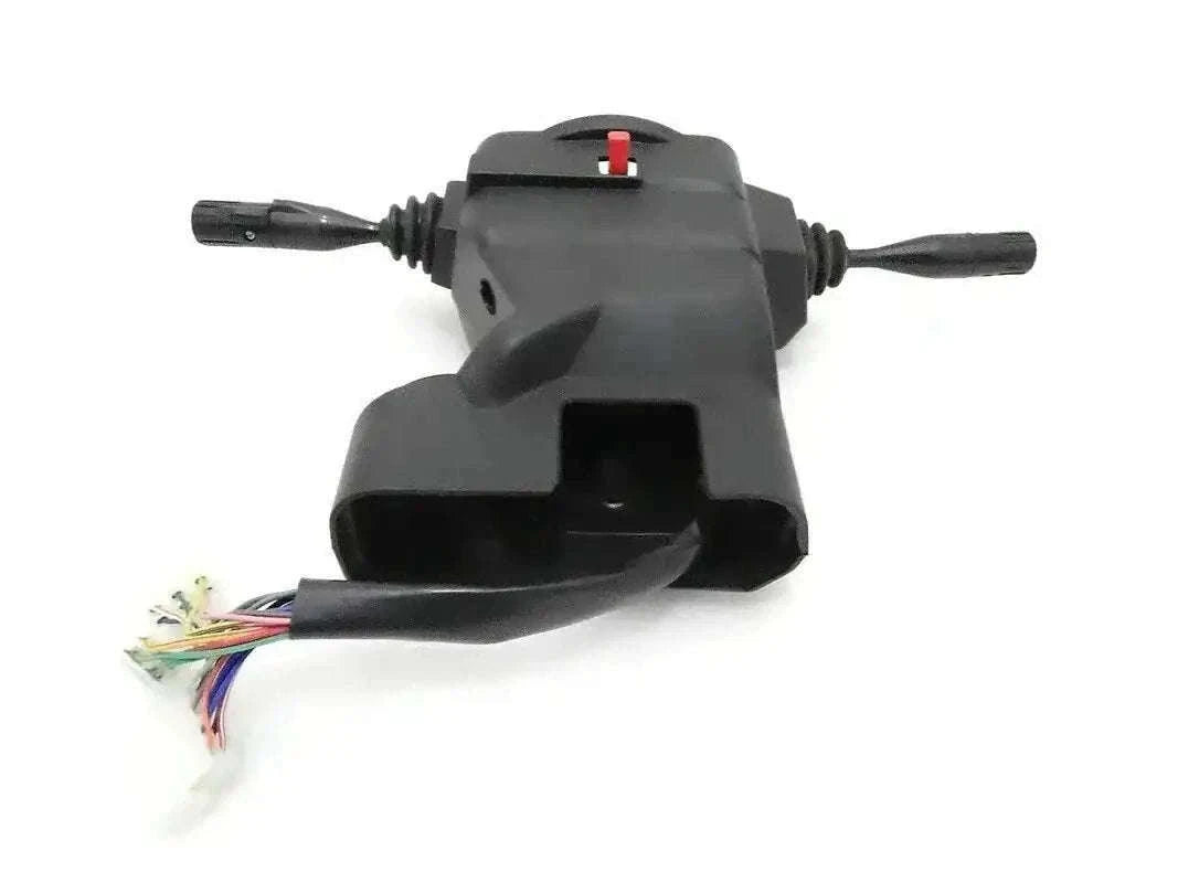 Black combination switch with wiring harness and connector plugs