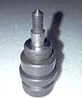 Machined metal lapping tool with conical tip and stepped cylindrical body