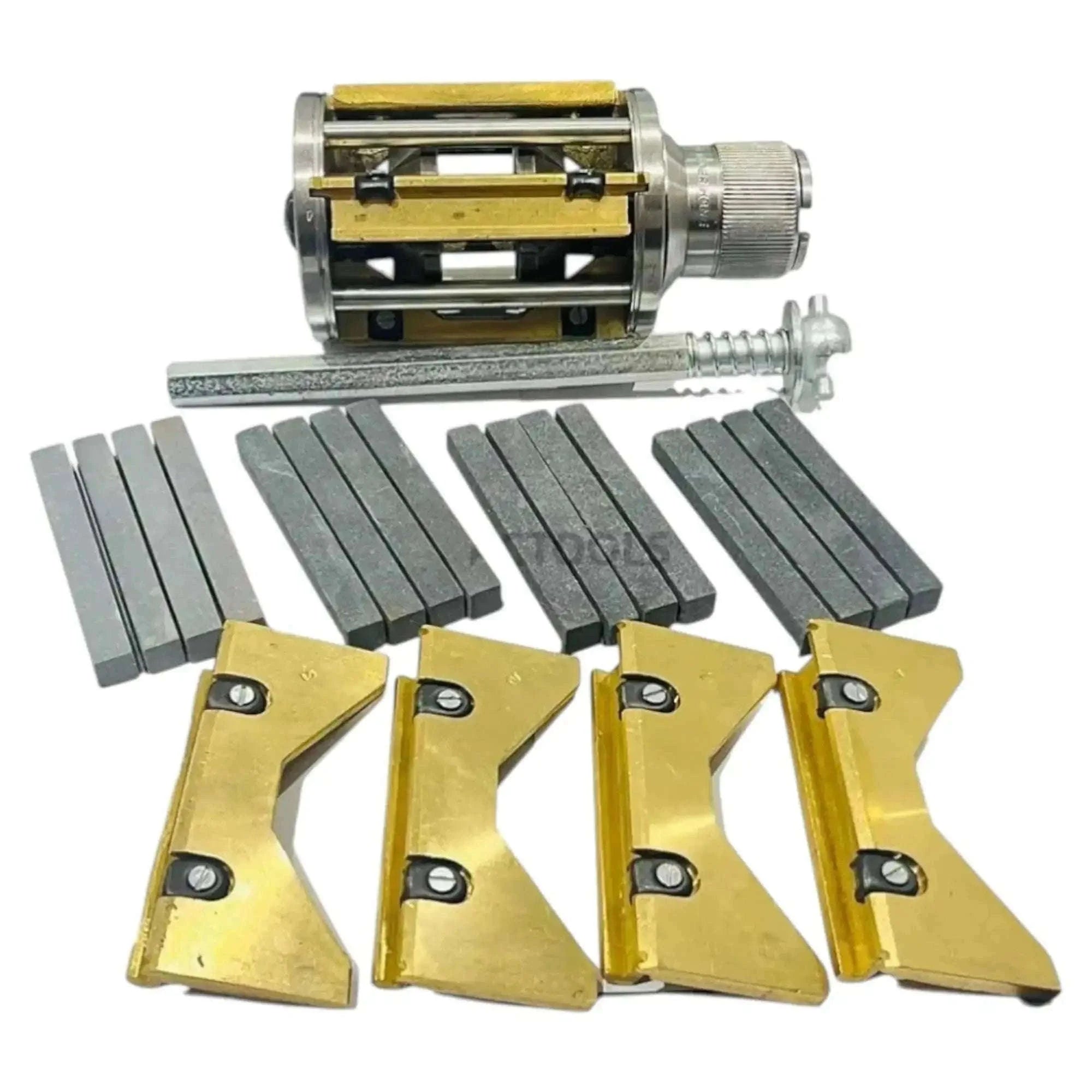 Cylinder hone kit with four honing stones and base plate