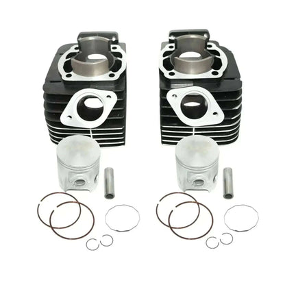 Yamaha RD350 cylinder piston kit with aluminum pistons and gaskets for engine repair