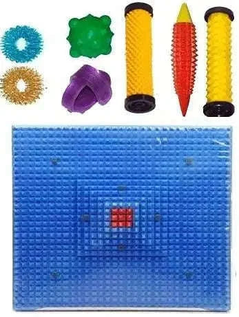 Deluxe acupressure mat for feet with raised spikes for relaxation