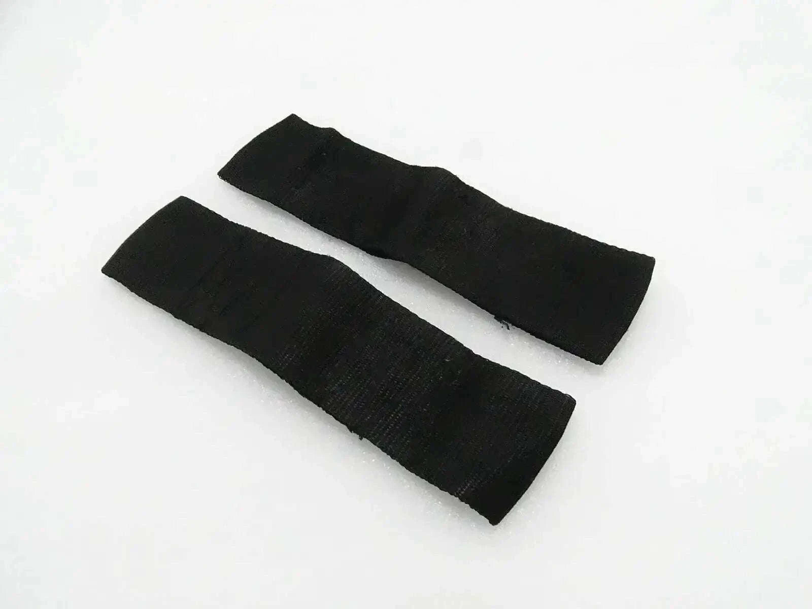 Door check strap pair for Jcb, two black fabric straps