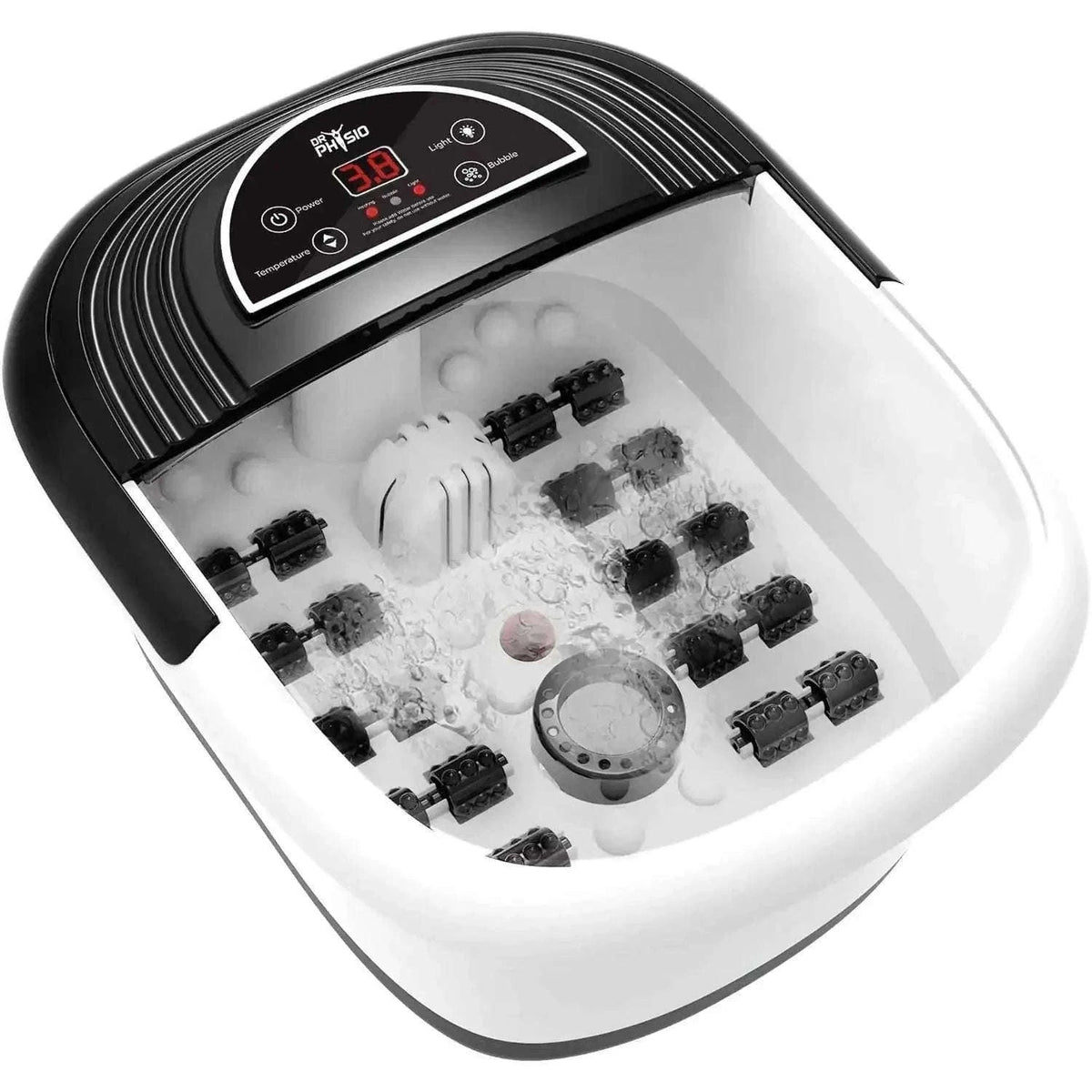 Electric foot spa massager with digital screen and heated massage tub