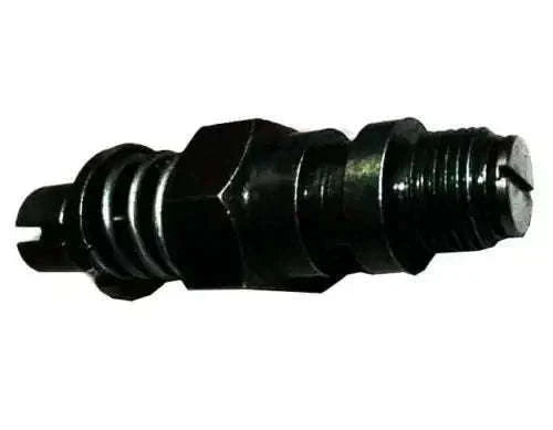Decompressor assembly with black housing and silver threaded end