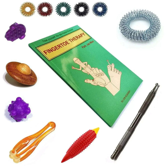 Fingertoe Therapy Book by Prof. Park Jae Woo - Acupressure Sujok 8 in 1 Kit