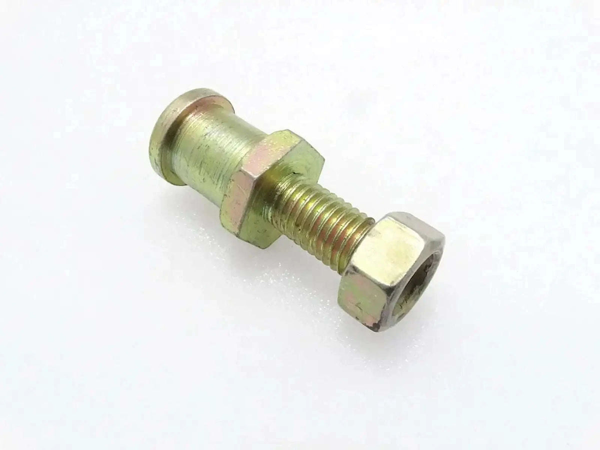 JCB door catch bolt replacement, sturdy steel bolt with nut, designed for reliable door fastening
