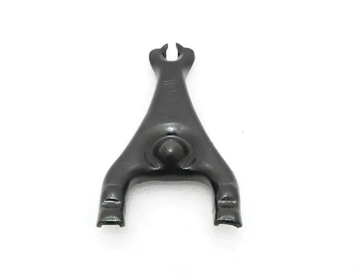 Metal clutch control fork unit with pivot ball, dark finish