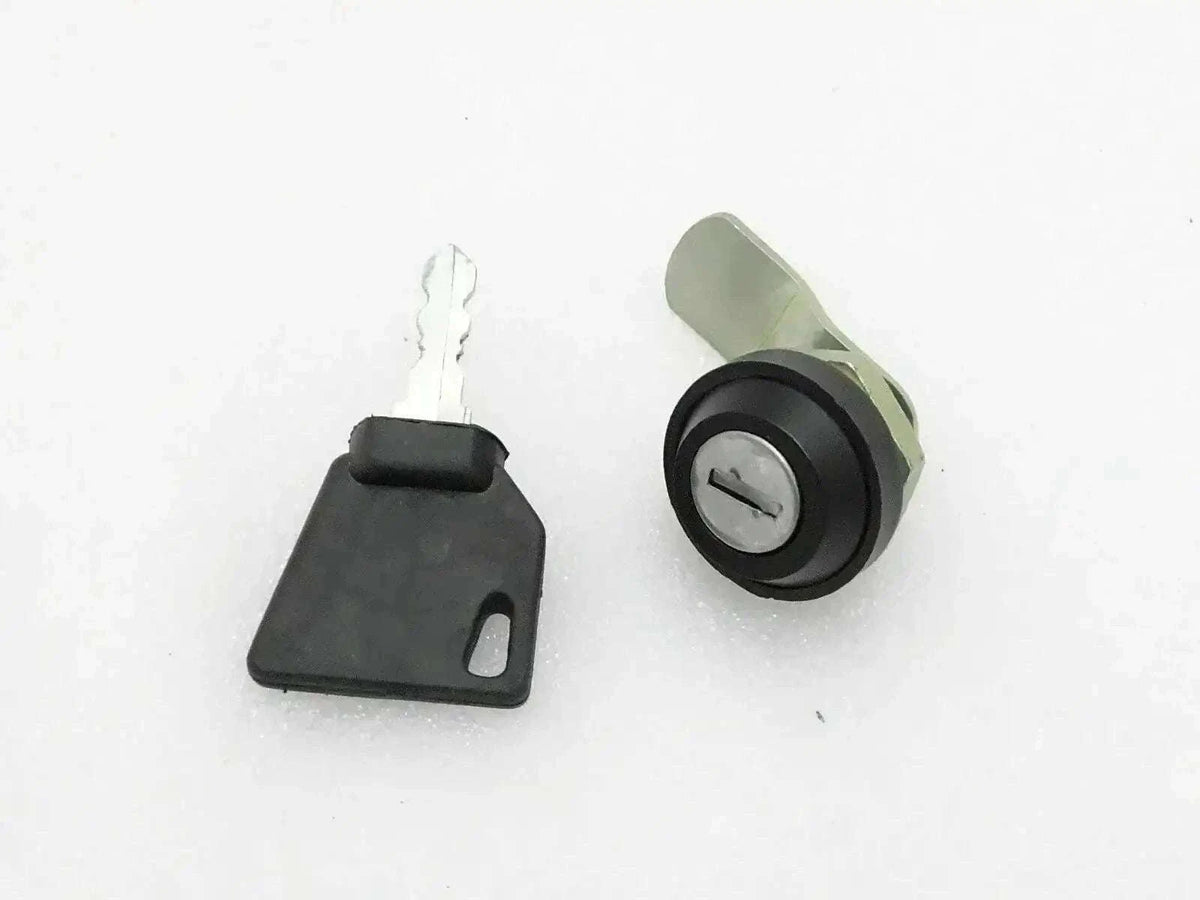 JCB 3DX bonnet hood lock with key, essential replacement part