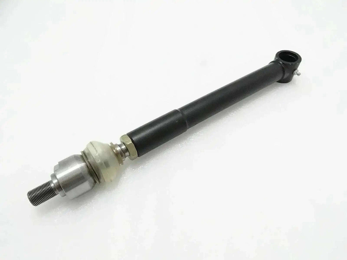Steer assembly rod link with black metal bar and threaded ends