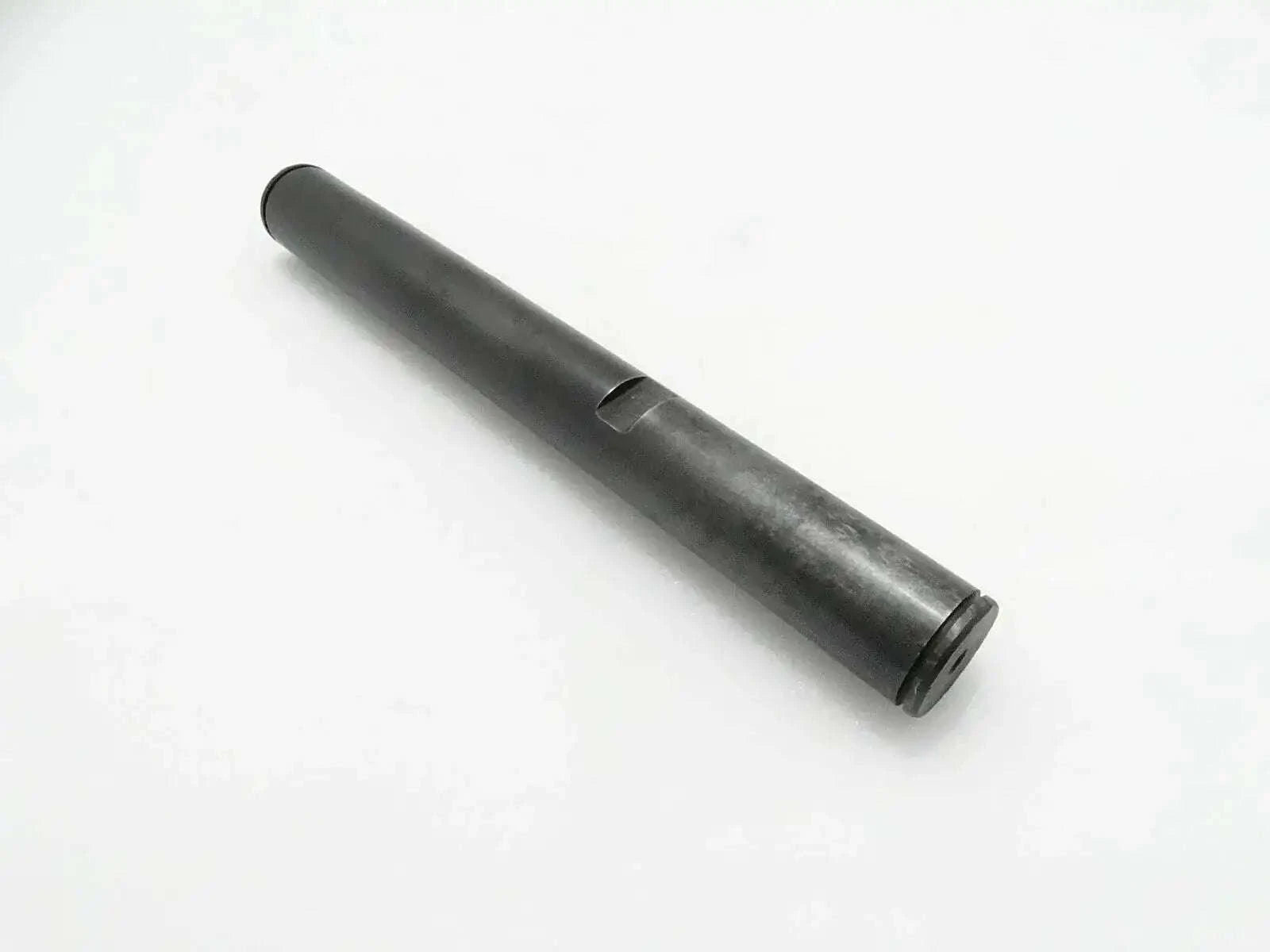 Dark metal cylindrical pin with through-hole, single piece