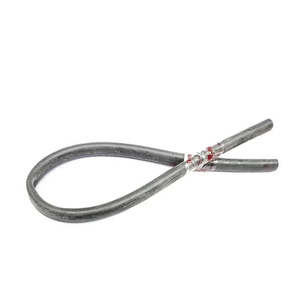 Mahindra tractor oil elimination tube (blowby pipe) with gray flexible hose and metal ends