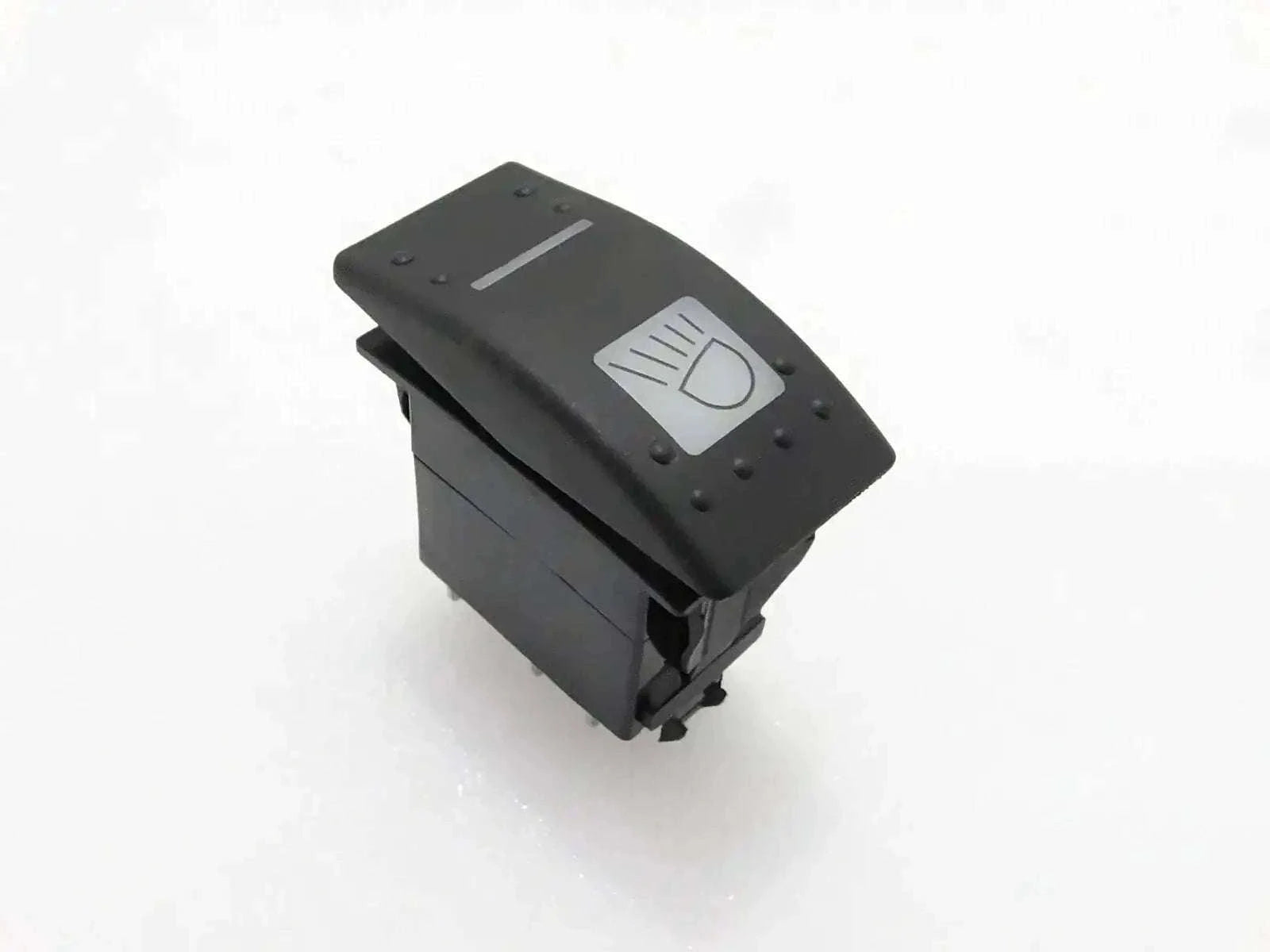 Durable JCB 3CX panel switch replacement, black plastic, suitable for heavy machinery operation