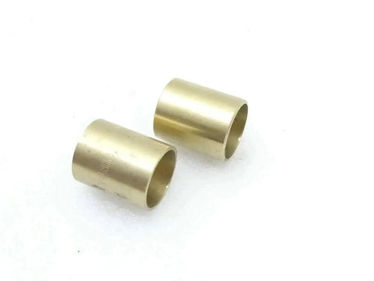 Brass foot brake pedal bushings, two cylindrical sleeves