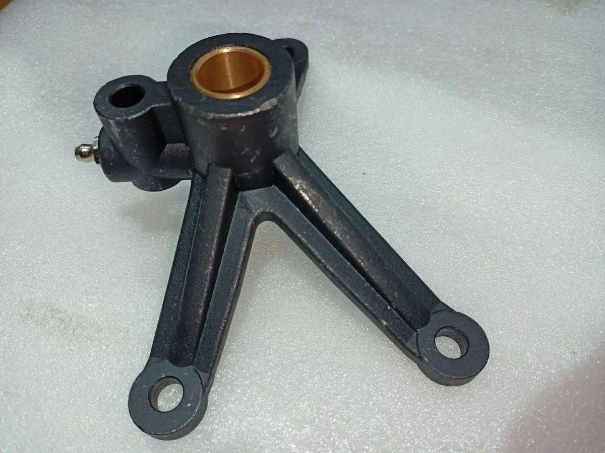 Winch drive bracket with three arms and bronze bushing, metal