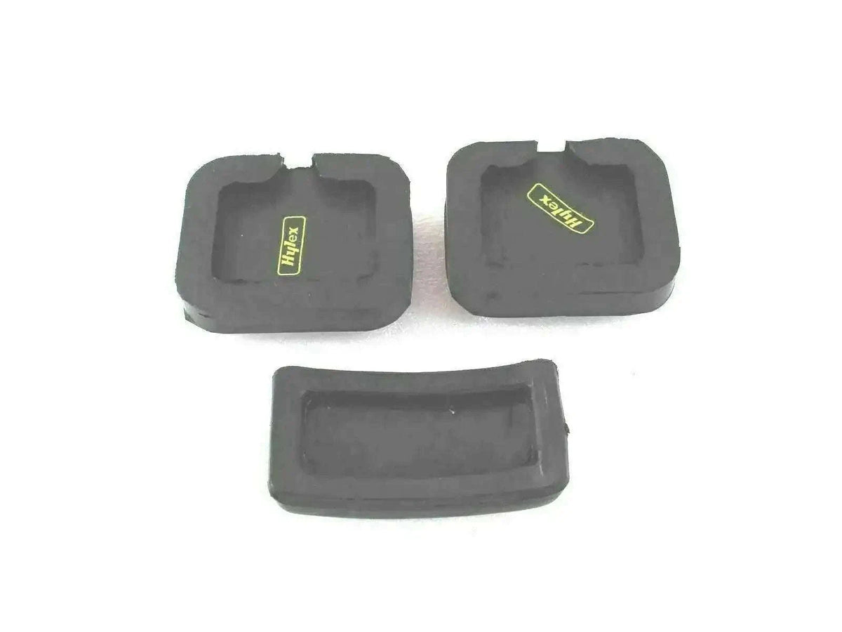 Willys Jeep rubber pedal cover set for brake, clutch, and throttle