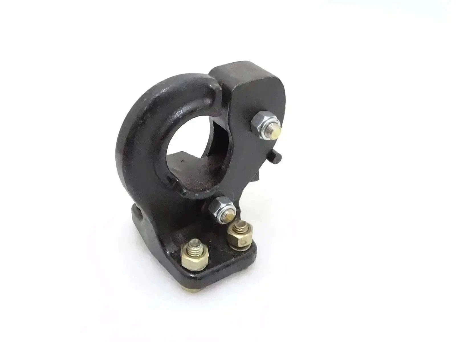 Black pintle hitch towing hook with mounting bolts