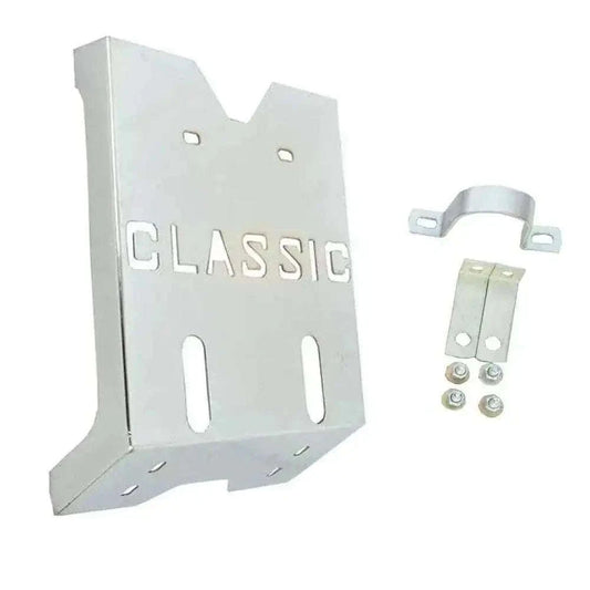 Fits Royal Enfield Bullet Classic 350 500cc Engine Guard Skid Plate Steel Chrome - StellerGear