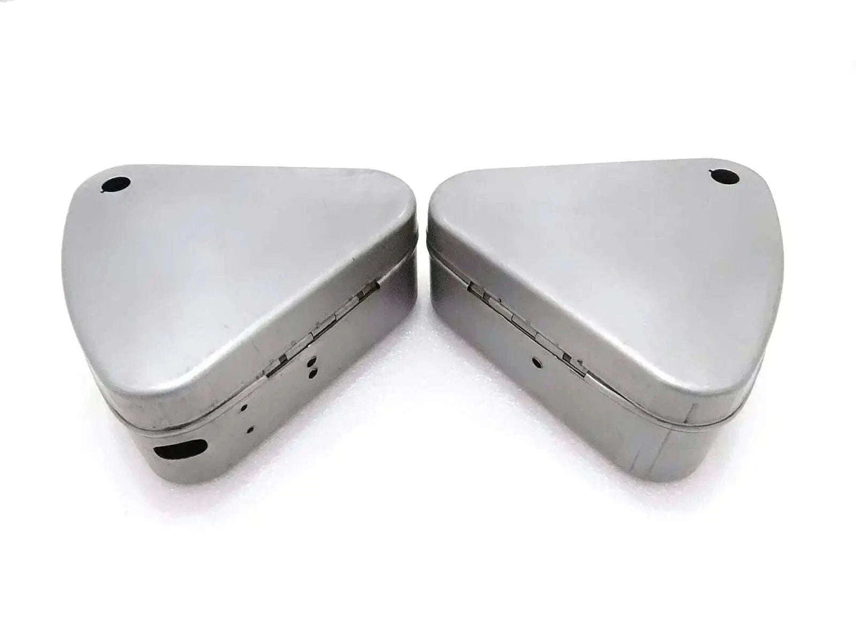 FLAT LID TOOL BOXES PAIR FOR ROYAL ENFIELD OLD MODEL MOTORCYCLE - StellerGear
