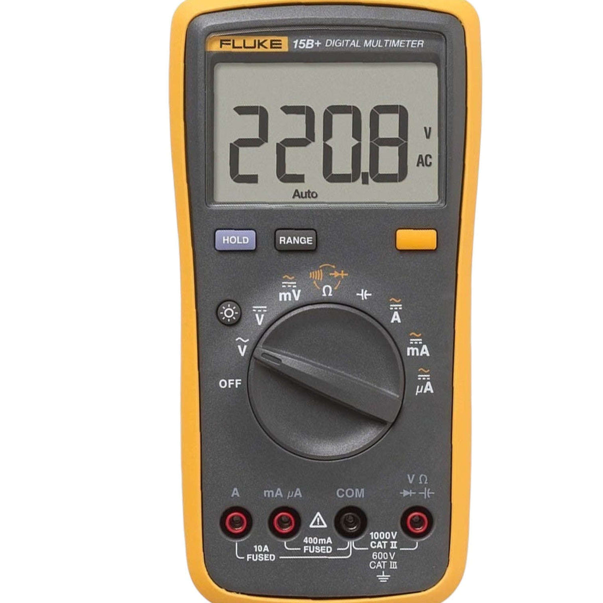 Fluke 15B+ Digital Multimeter 4000 Counts High Voltage Capability LCD Display StellerGear