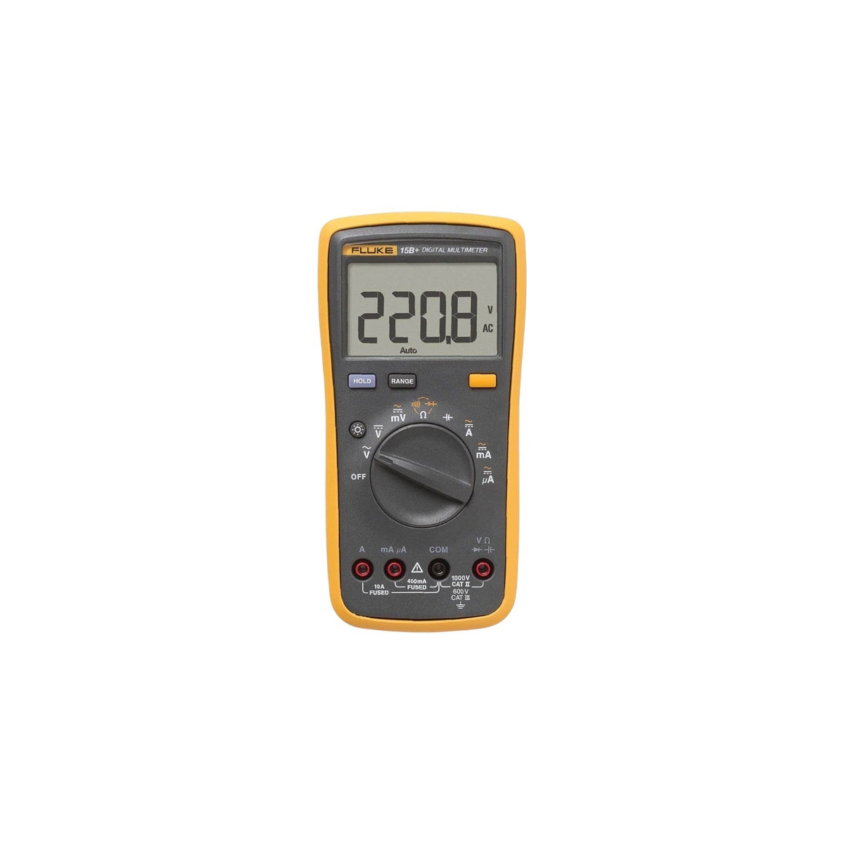 Fluke 15B+ Digital Multimeter 4000 Counts High Voltage Capability LCD Display StellerGear