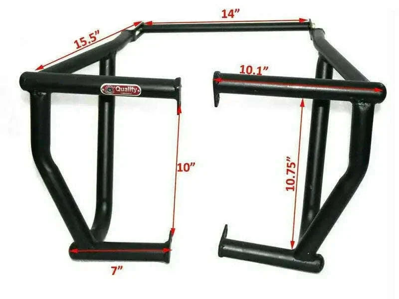 FOR Royal Enfield Himalayan Leg Guard Crash Bar Steel Black - StellerGear