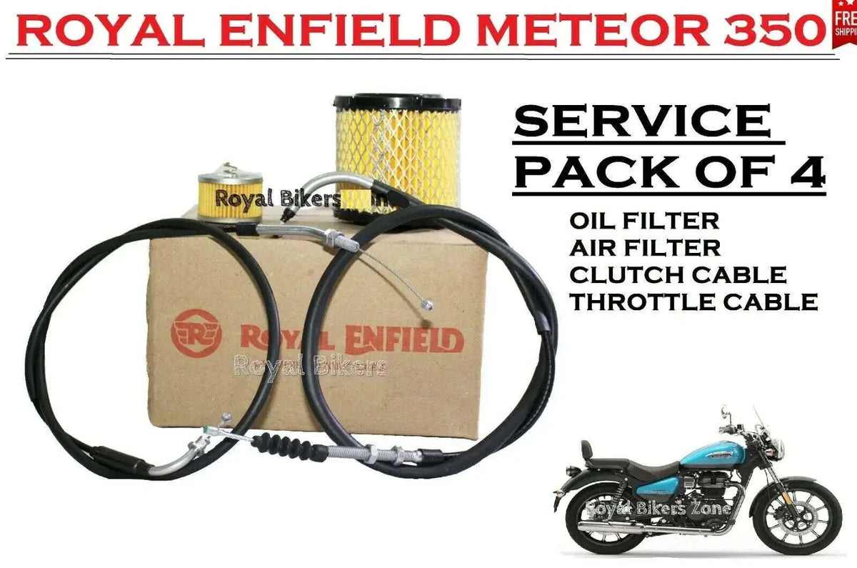 Service pack of 4 for motorcycle: oil filter, air filter, clutch and throttle cables