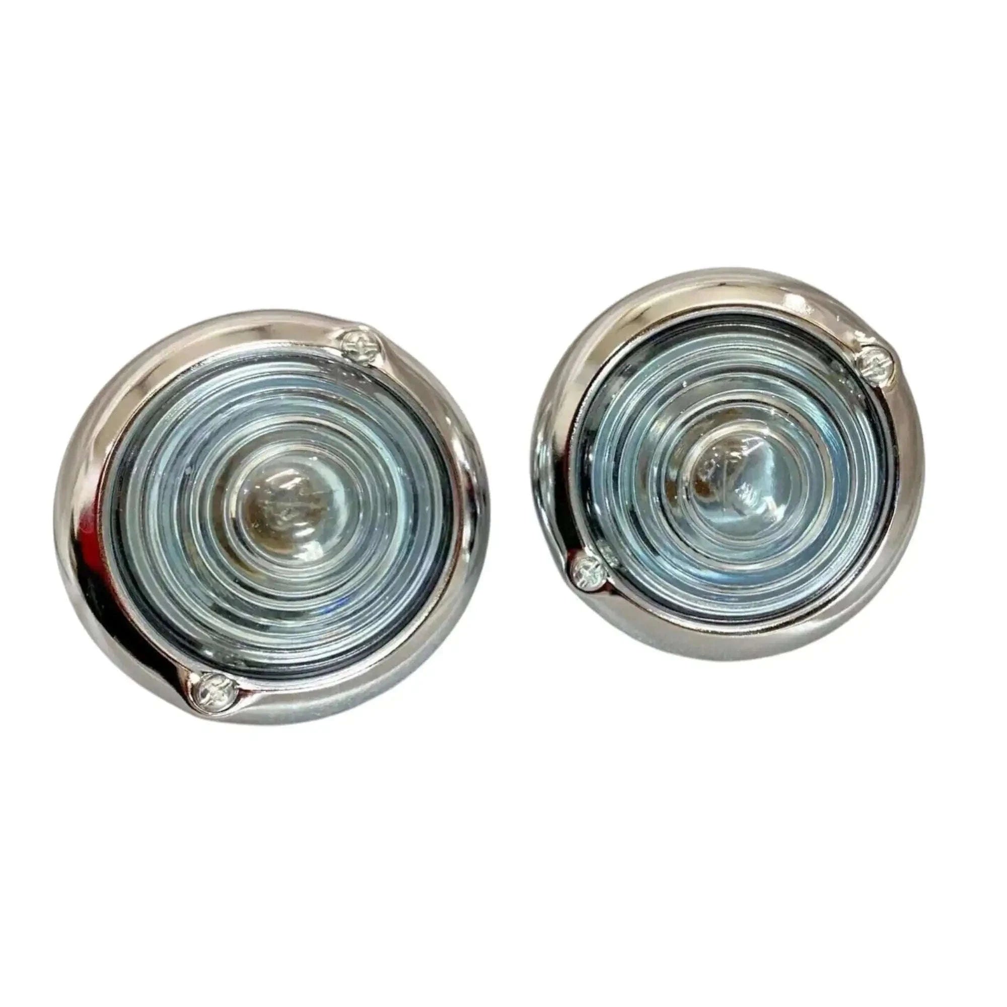 Willys Jeep Parking Turn Signal Indicator Light with clear glass and chrome finish