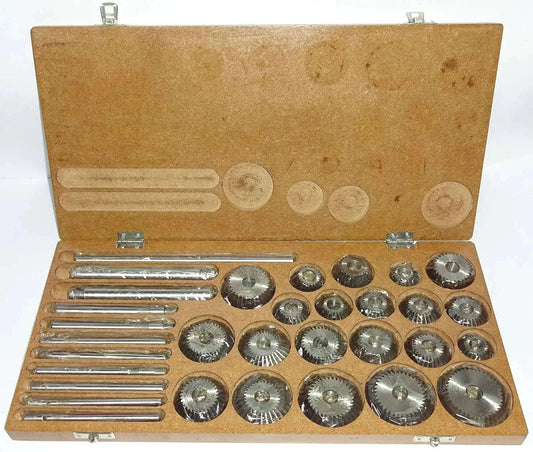 Face Cutter Set with Assorted Steel Blades in a Durable Storage Case for Industrial Use