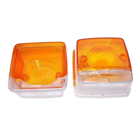 Front side tail light lens cover set for Massey, Farmtrac, Sonalika and Swaraj vehicles