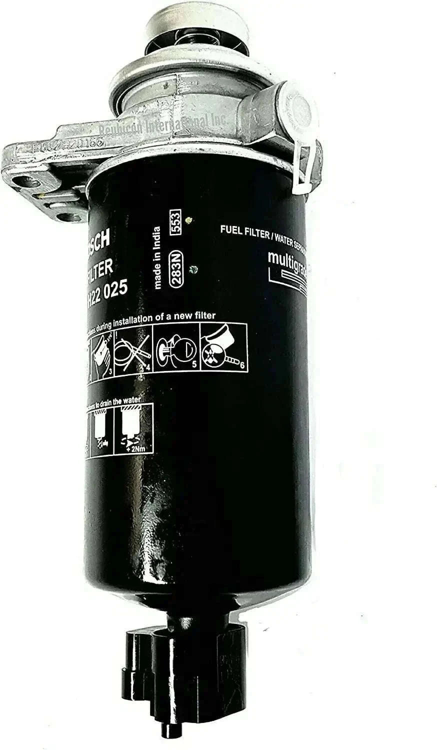 Fuel filter with head and water level sensor for Mahindra tractor