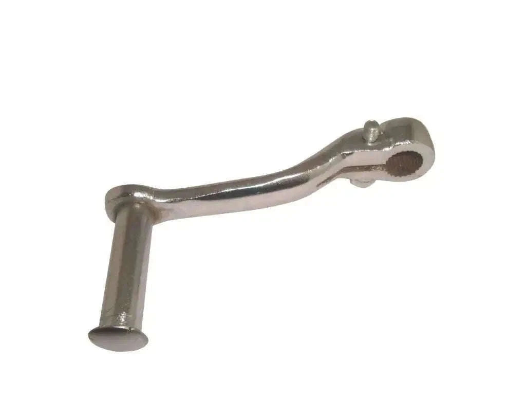 Metal gear lever with forked end, chrome finish