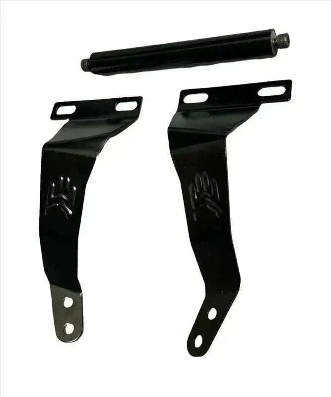 Black power-coated GPS phone stand mount brackets with mounting hardware