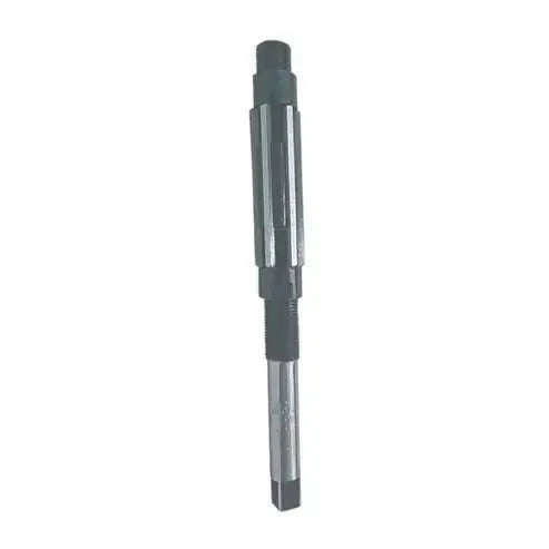 Adjustable hand reamer with dark handle and threaded adjustment collar
