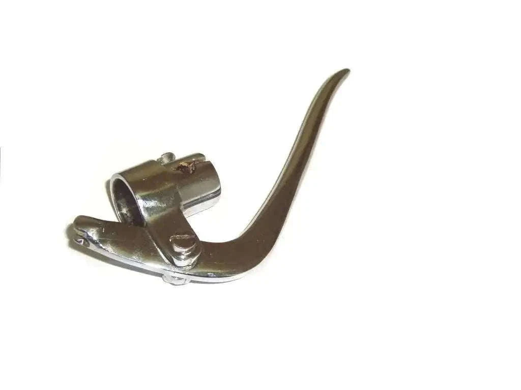 Metal reverse brake and clutch lever for motorcycle, curved handlebar mount