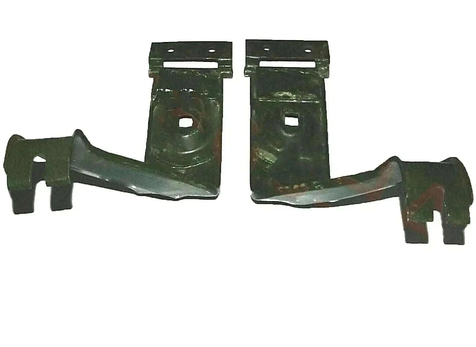 Headlamp bracket support pair with two metal mounting tabs