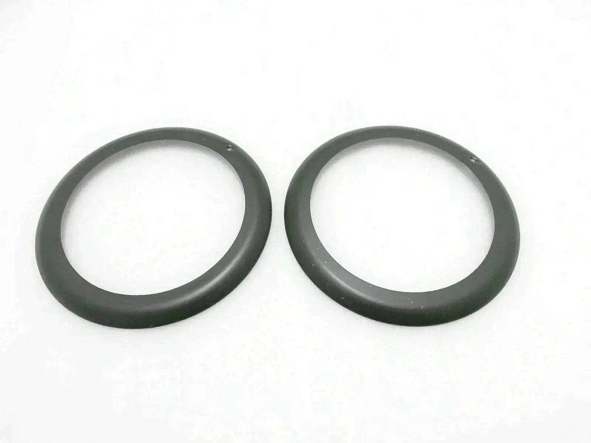 Headlight outer bezel rim pair for Jeep Willys, dark gray rings