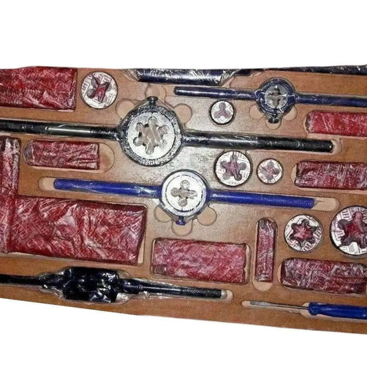 Heavy Duty Tap and Die Set 1/4" to 1" - British Standard Fine by StellerGear