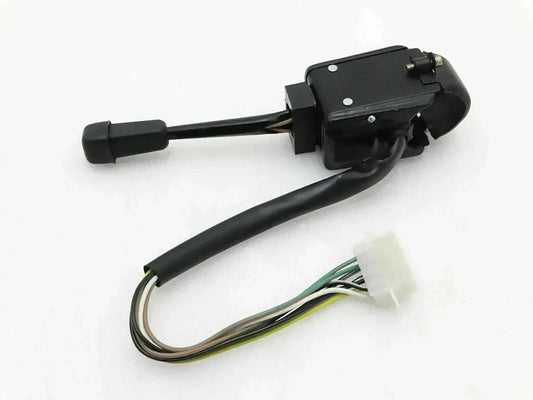 Black indicator combination switch with wiring harness and white electrical connector