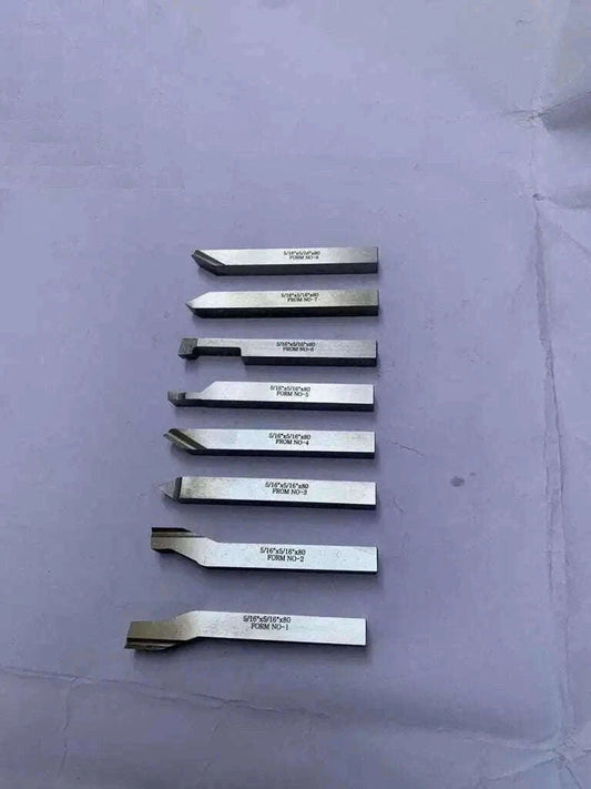 HSS M2 Lathe Tools Set of 8 - High-Speed Steel Precision Tools