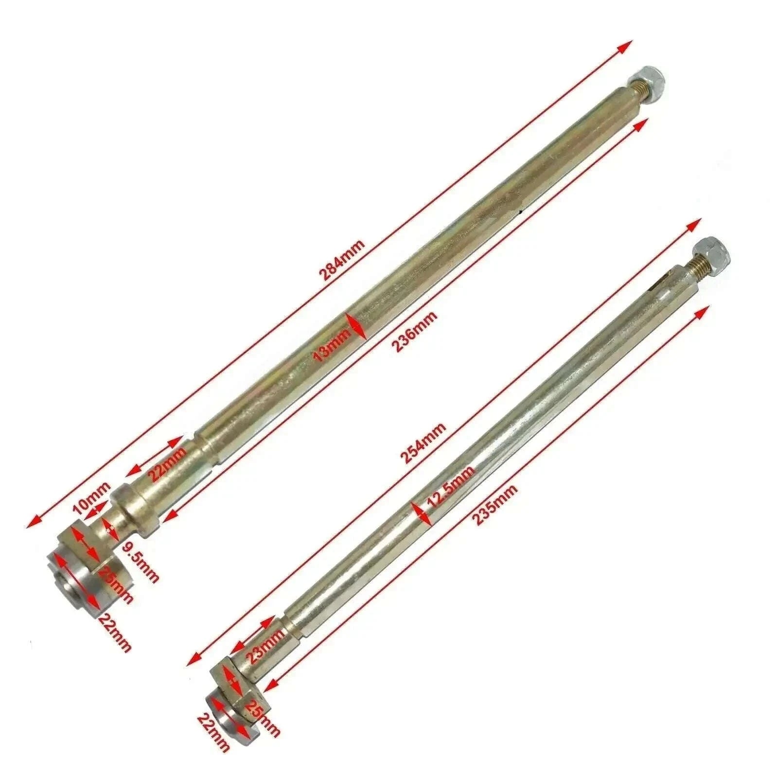 Hydraulic lift control quadrant shaft set for Massey Ferguson DI 1035