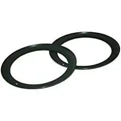 Pair of black headlight outer bezel rings