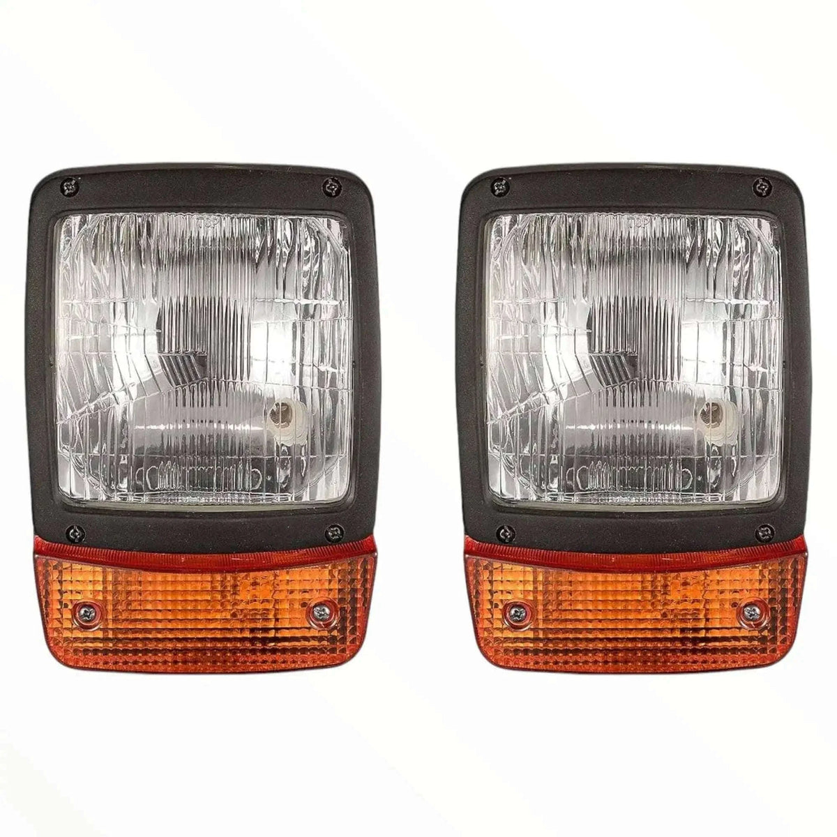JCB Headlight with Indicator – Amber/Clear Lens 12V (Replacement Part 700/38400) Pair - StellerGear